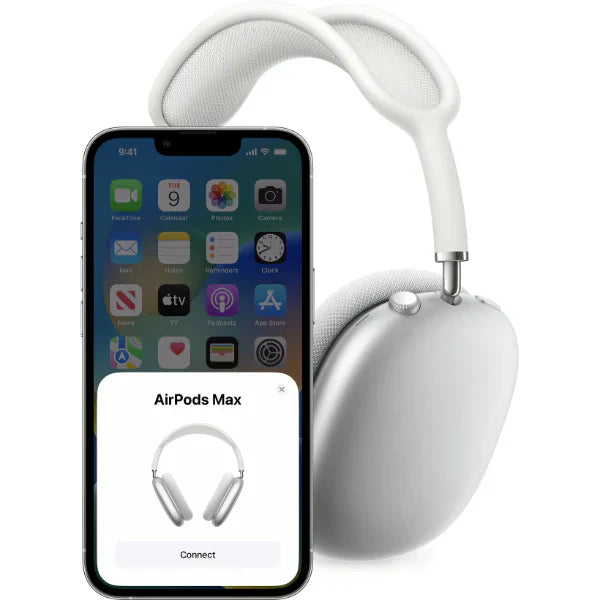 AirPods Max over-ear headphones with ANC and spatial audio.